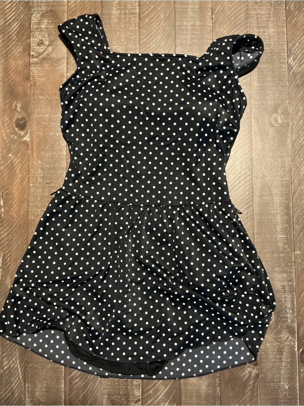 Black Polka Dot One-Shoulder Skater Dress